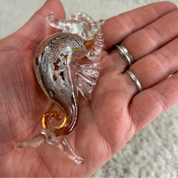 Sea horse Trinket box with crystals 4" Rucinni & Glass Seahorse 4" - Picture 3 of 14